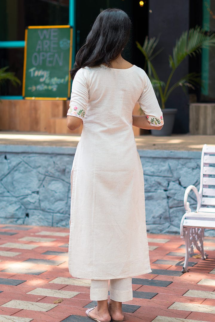 South Cotton Co-Ord Set with Embroidery & Printex Detailing
