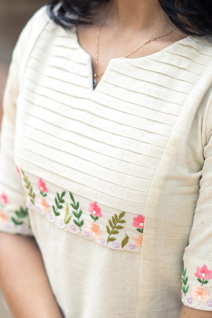 South Cotton Co-Ord Set with Embroidery & Printex Detailing